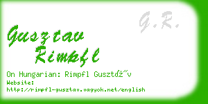 gusztav rimpfl business card